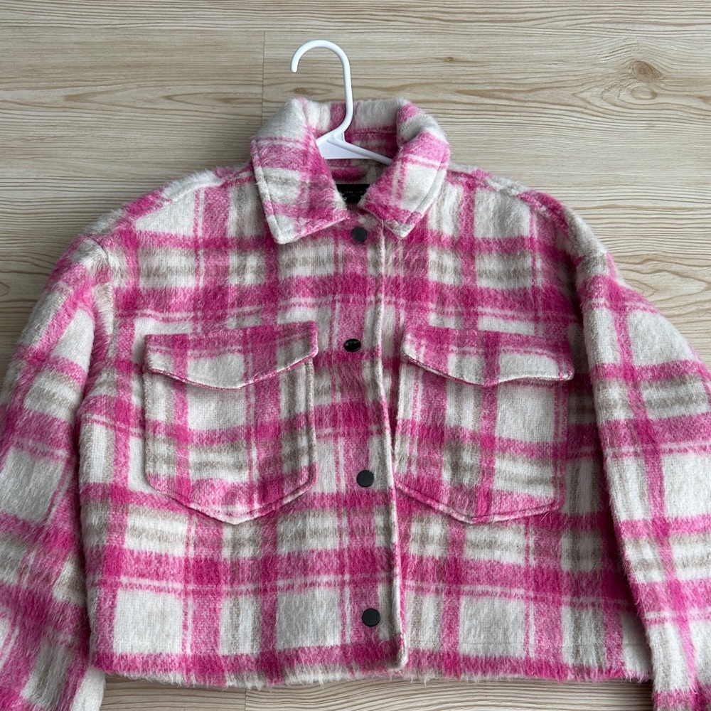 Plaid Pink and Cream Jacket
